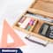 Pacific Arc 13" Bamboo Paint Box with 3 Compartments